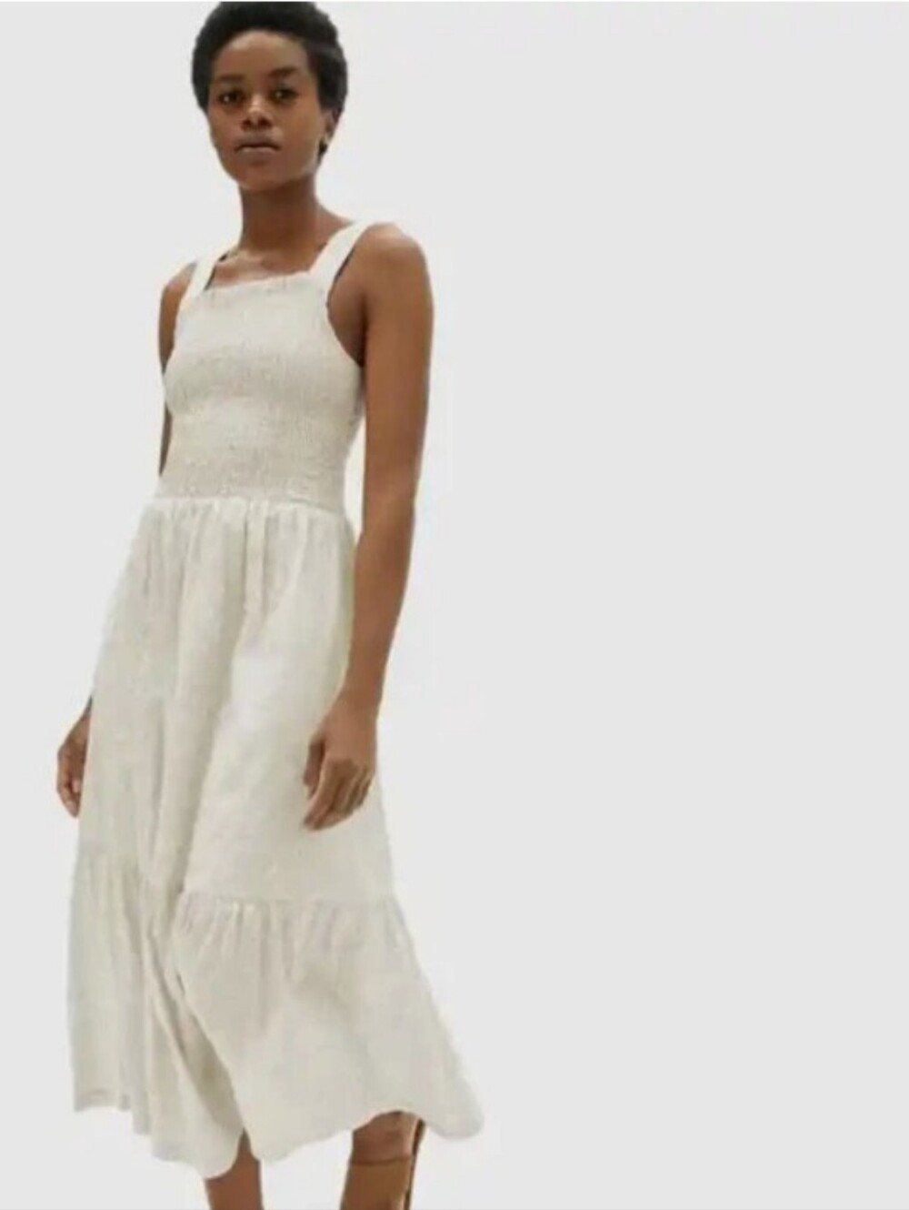 Everlane Smocked Midi Dress